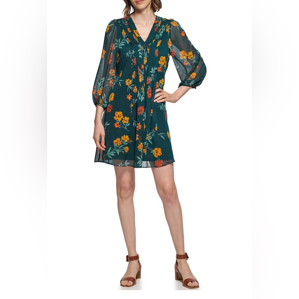 Women’s long sleeve V-neck  Floral Print Calvin Klein